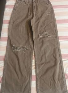 Brown Wide Leg Jeans