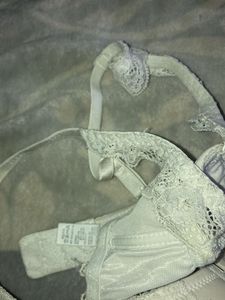 34B Elegant Imported White Lace Padded Bra
