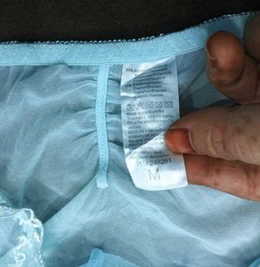 Sheer Blue Floral Panties 💚