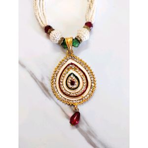 Trendy Beaded Pendant Set with Earrings ✨