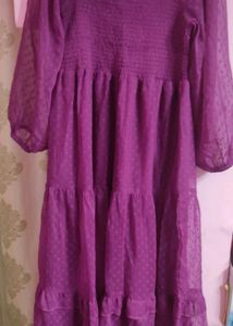 Purple Tiered Midii Dress