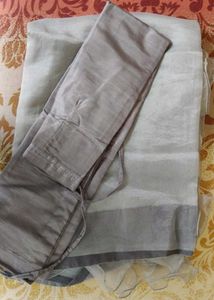 Grey Frill Saree