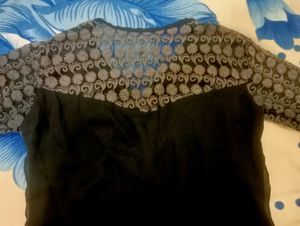Black Tunic with Lace Sleeves