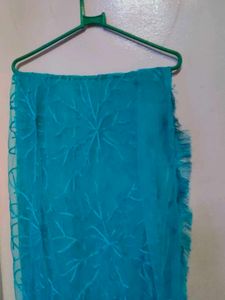 Teal Embroidered Dupatta