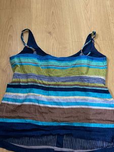 Striped Sleeveless Blouse