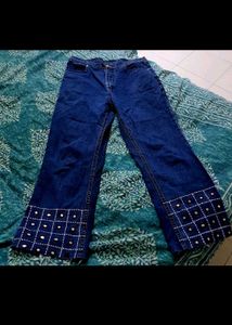 Women Embroidery Jeans