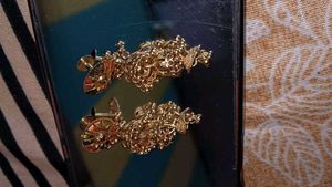 Gold Jhumka Earrings