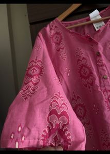 Pink cotton kurta