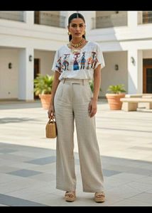 Beautiful Ethnic Print Lace Top