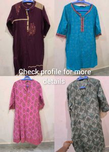 Set Of 4 Beautiful Kurtis