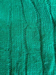 Green Cable Knit Sweater