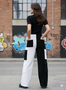 Cargo Style Colorblock Pants