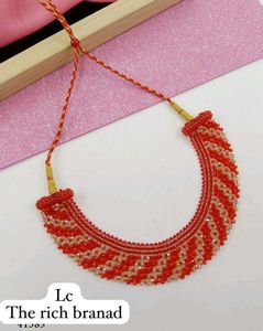 Red & Gold Beaded Necklace