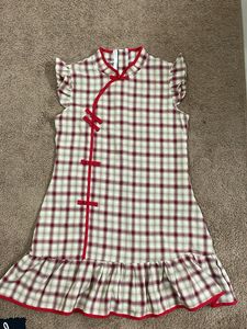 Plaid Cheongsam Dress