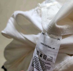 Women white twill parallel trousers