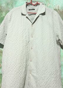 Textured Button-Down Shirt