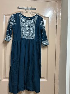 Casual Kurta Navy Blue