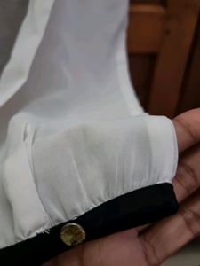 SCULLERS white Full Sleeve High Collar Top
