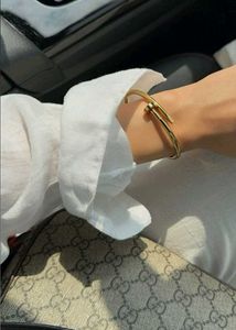 Anti-tarnish Gold Bangle Bracelet