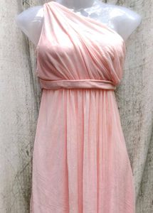 Elegant Pink One-Shoulder Dress