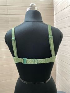 CALZEDONIA Bikini Bra Green Knotted Top
