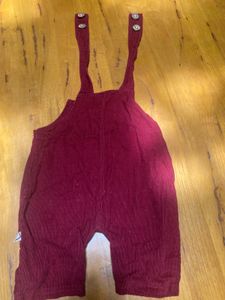 Cute Maroon Corduroy Overalls