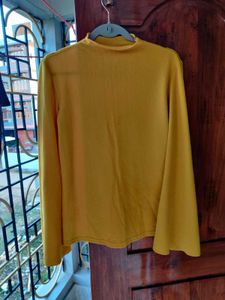 Flounce Sleeve Mock Neck Top (Winter)