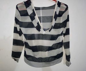 Striped Zip-Up Hoodie