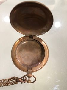 Vintage Brass Compass With Leather Case