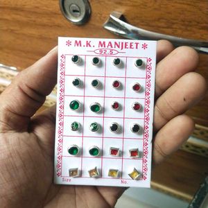 925 pure silver studs earrings 1 pair for unisex