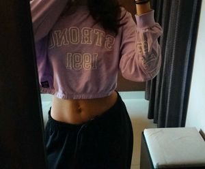 Lavender Cropped Sweatshirt