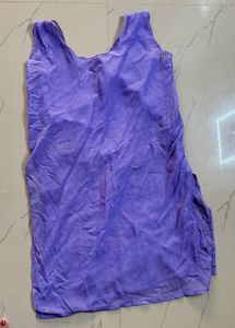 Lilac Embroidered Kurti