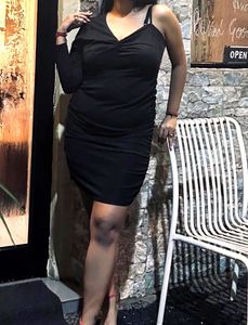 Ketch Black Bodycon Dress | Size Xl