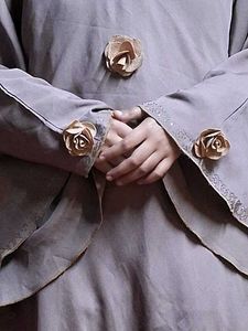 Elegant Abaya with Floral Detail