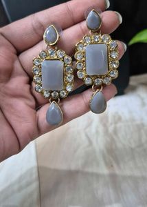 Elegant Gray Earrings