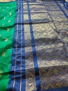 Green &amp; Blue Silk Saree