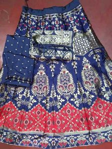 LATEST FANCY SELF DESIGN LAHENGA CHOLI with Blouse