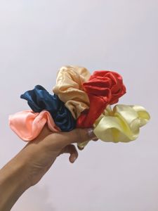 5 Satin Scrunchies Combo (5)