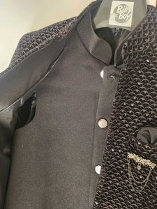 beautiful black sherwani for little champs