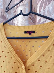 Yellow Knit Cardigan