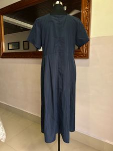 Pleated Long Dress With pockets