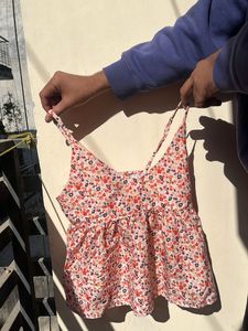 a multicoloured crop top