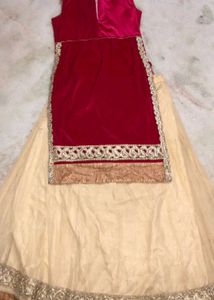 Suit Skirt Velvet And Net