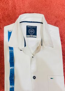 INDIGO NATION WHITE SHIRT (SIZE-40)