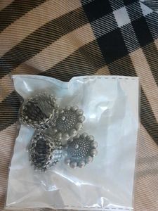 oxidised silver earrings