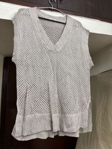 Grey Sweater Model Top