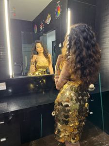 Gold Sequin Party Dress