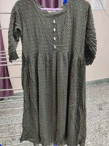 Patterned Midi Dress