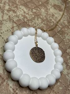 Golden Heart Glitter Necklace