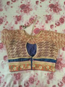 Elegant Blue &amp; Orange Lehenga